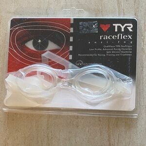 TYR Raceflex Swim Goggles - Clear/White